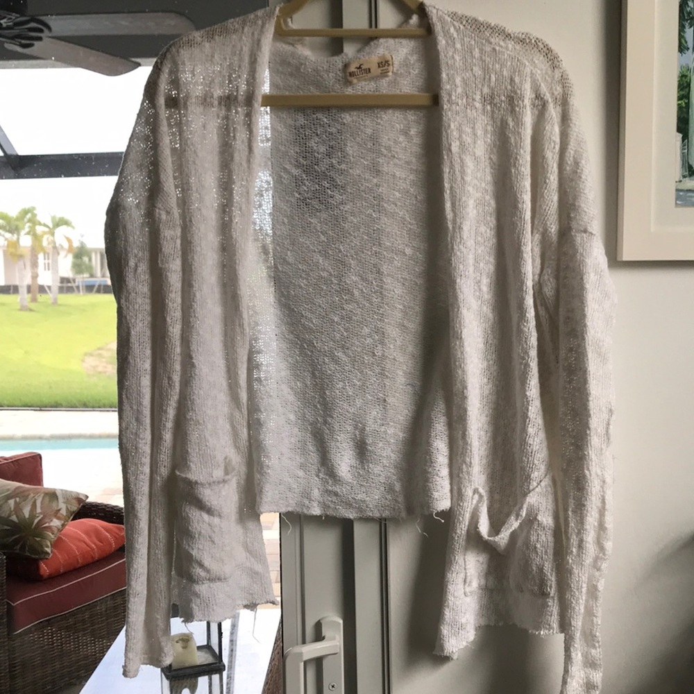 White cardigan